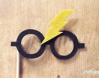 Felt Harry Potter Glasses | Harry Potter Bolt Glasses | Felt Photo-Booth Prop | Harry Potter Photo-Booth Props