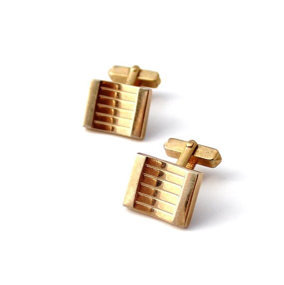 Gold Swank Cuff Links Swank Cuff Links Vintage by CuffandCollar