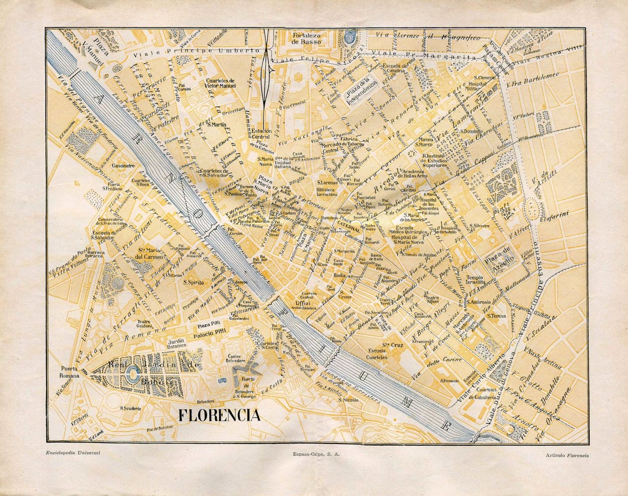 City plan Florence Firenze Italy PDF