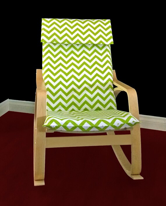 IKEA POÄNG Polster-Schutzhülle grün Chevron von RockinCushions