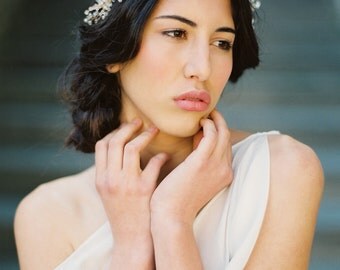 Bridal Crown, Crystal Astilbe Flower Crown, Crystal Crown, Bridal Headpiece, Bridal Halo - Style 3715