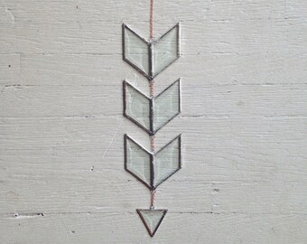 Quill Suncatcher - beveled glass suncatcher - stained glass - rainbows - prism - eco friendly