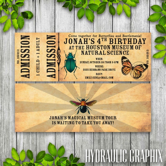 Nature Themed Birthday Party Invitations 2