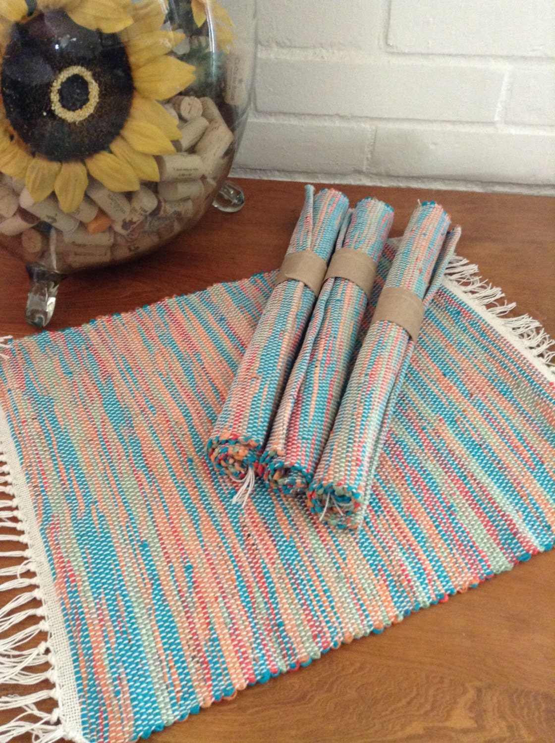 Hand Woven Plarn Plastic Yarn from Bags by HandMaidnTucson on Etsy