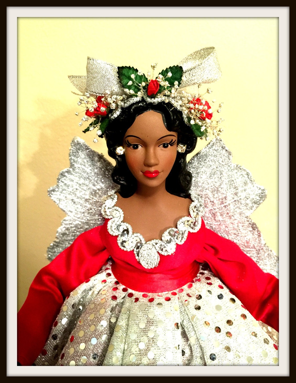 angel african american christmas angel tree topper ooak angel african american christmas angel tree topper ooak