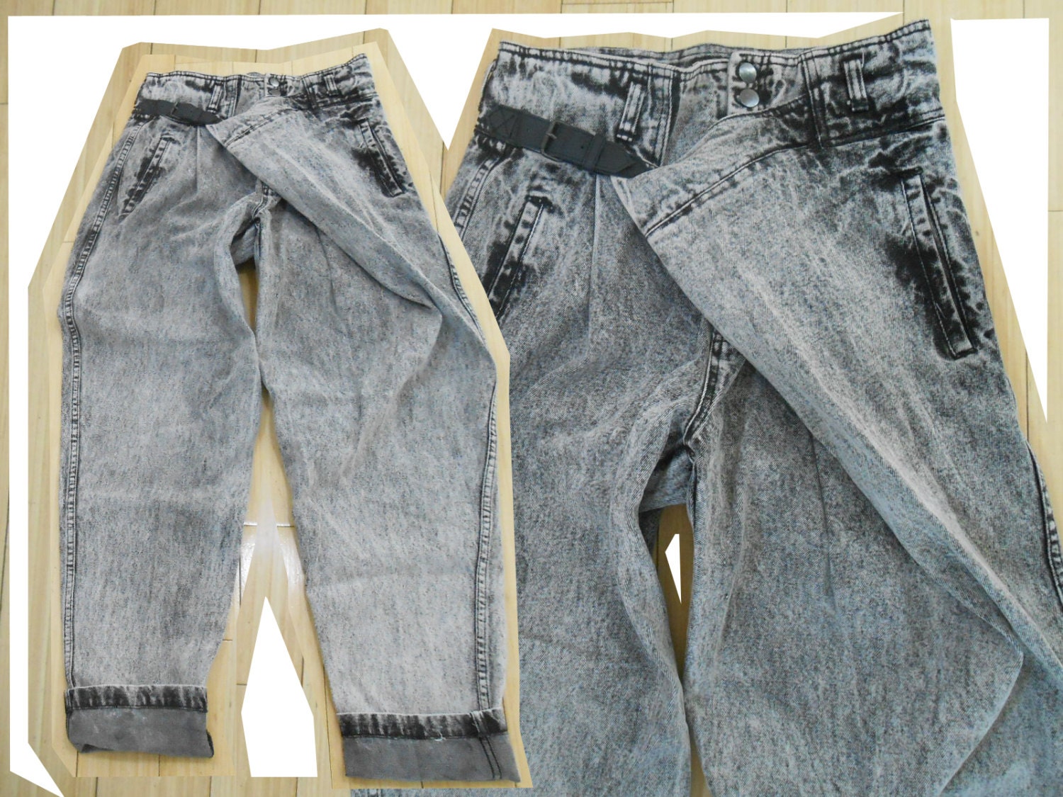 Acid Wash Jeans/ High Waisted Jeans/ 90s Jeans/ 90s Pants/ 90s