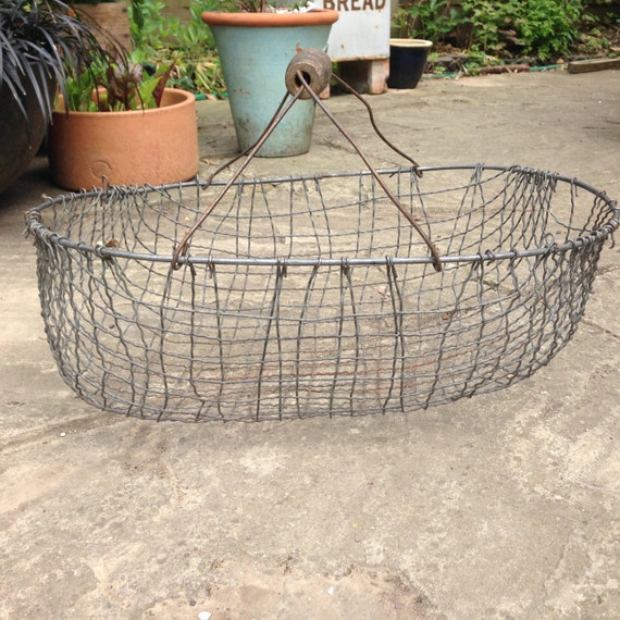 Wire vegetable basket wire potato basket vintage by EmberGate