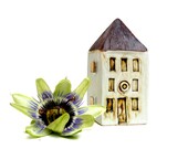 Tall Building, Gold Squares  House, Ceramic Sculpture , Architecture, Townhouse