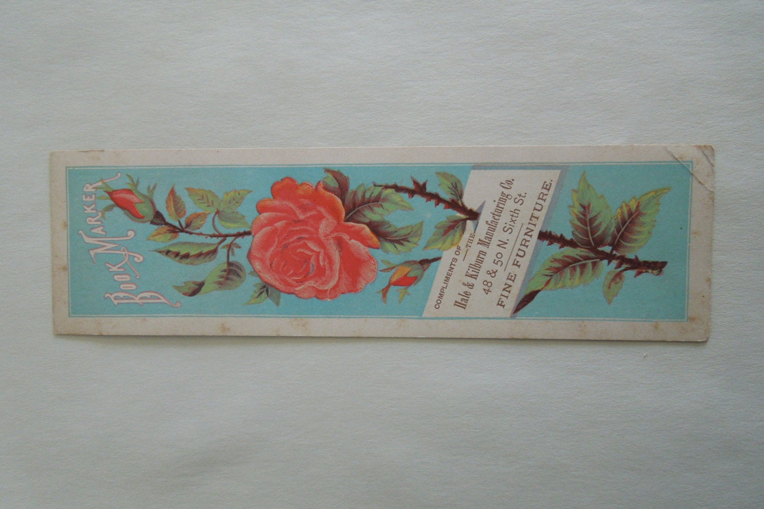 Antique Bookmark: Victorian Era Advertising Hale and Kilburn ...