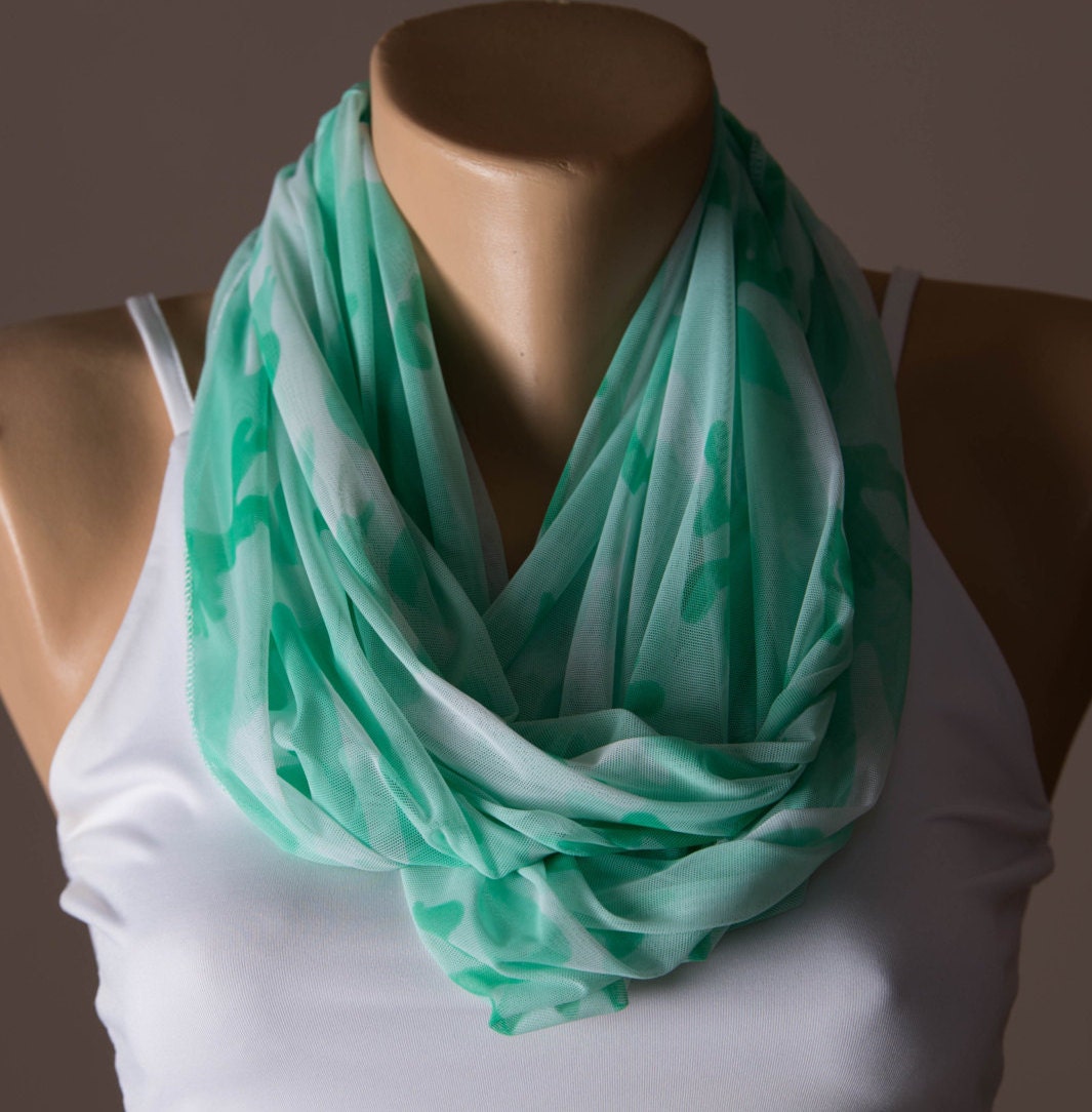 Summer Infinity Scarf Spring Infinity Scarf Lightweight