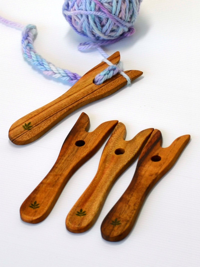 Wooden Knitting Fork Lucet. Christmas crafts for kids.