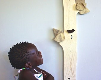 Tree Growth Chart - Children's height chart - Magnetic birds measure height - Children's room - Woodland Nursery