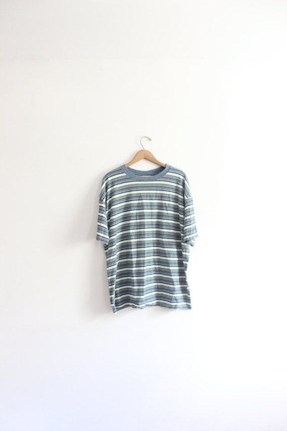 Baggy Striped 90s T Shirt