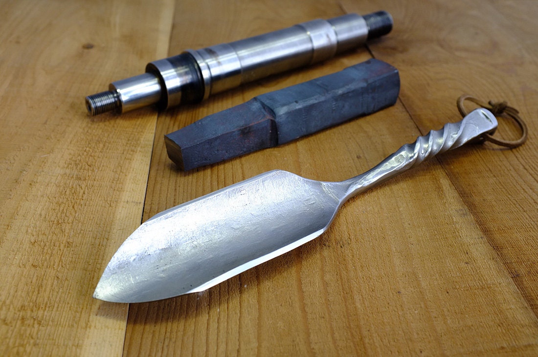 Hand Forged Stainless Steel Garden Trowel by BobbioForgeLLC