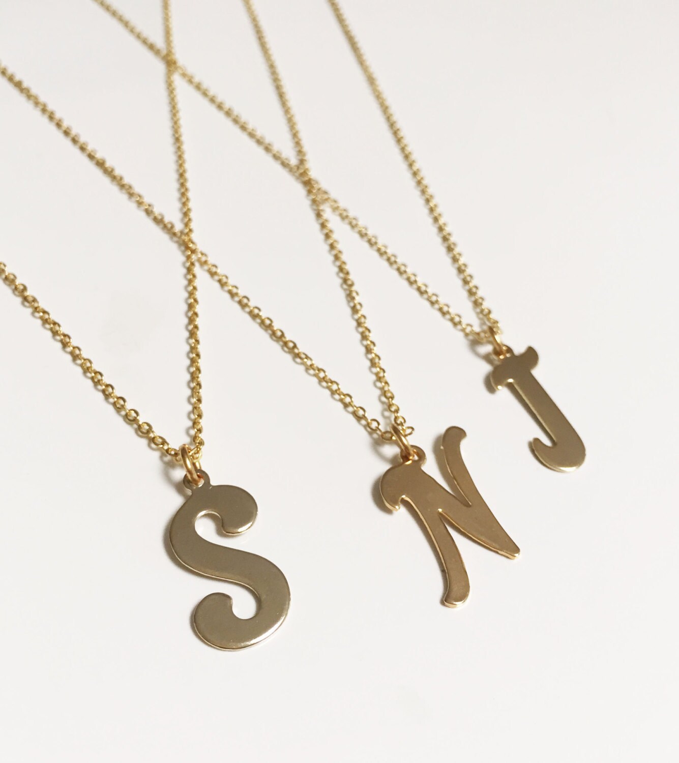Carly Gold Initial Delicate Chain Necklace