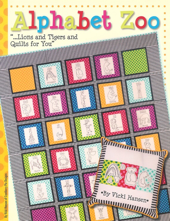 Book Alphabet Zoo Quilts by Vicki Hansen
