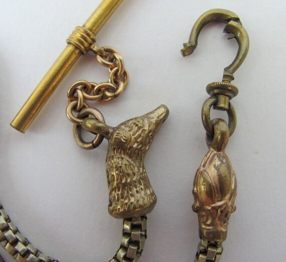 antique Victorian gf pocket watch chain by AntiqueJewelrySupply