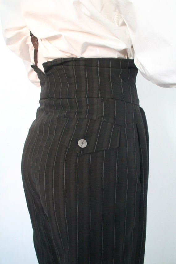 black pinstripe pants mens
