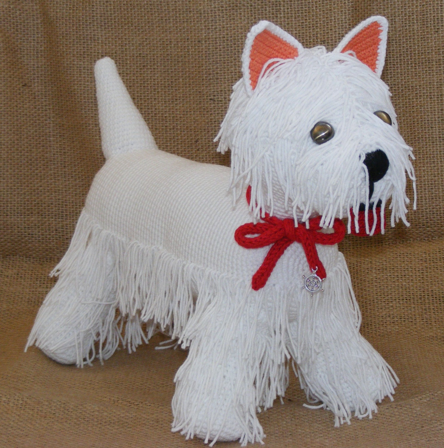 Amigurumi westie terrier crochet dog white terrier by ...