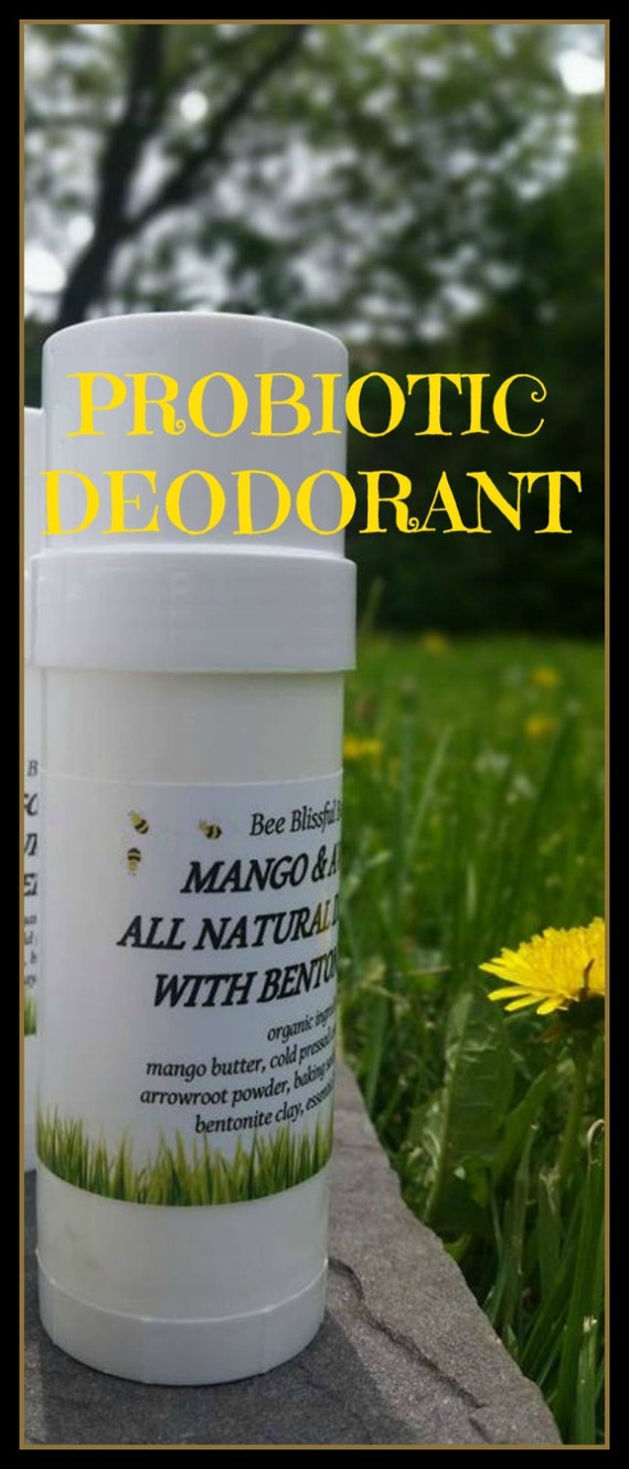 BAKING SODA FREE Probiotic Deodorant by BeeBlissfulBeauty on Etsy