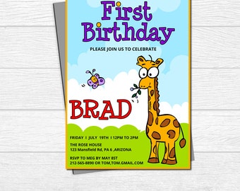 birthday invitation printable,Birthday Invitation,1st Birthday Invitation,boy printable,KIDs Birthday,printable invitation,PRINTABLE CARD