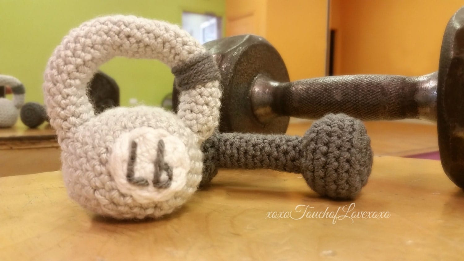 stuffed kettlebell toy