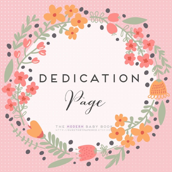 MODERN Baby Book // Dedication Religious Page Add-on Pack//