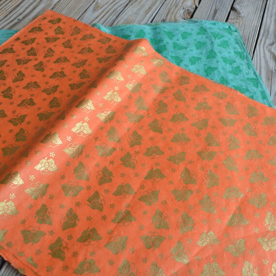 Butterfly pattern Screenprinted Handmade Lokta paper Nepali