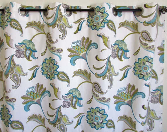 Pair of grommet curtains 50 or 25 wide drapery panels by EllaSeeh