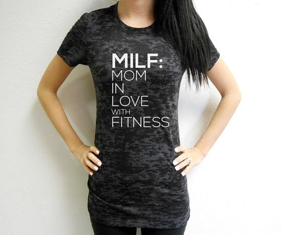 Items similar to Burnout T-Shirt Milf Mom In Love with ... Items similar to Burnout TShirt Milf Mom In Love with