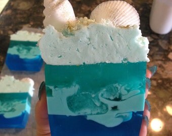 Mermaid Lagoon Soap - Eucalyptus Soap - Mermaid Soap - Mermaid Gift - Beach Soap - Mermaid Lover - Ocean Soap - Nautical Soap - Gift For Her