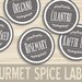 15 printable spice labels round circle sticker