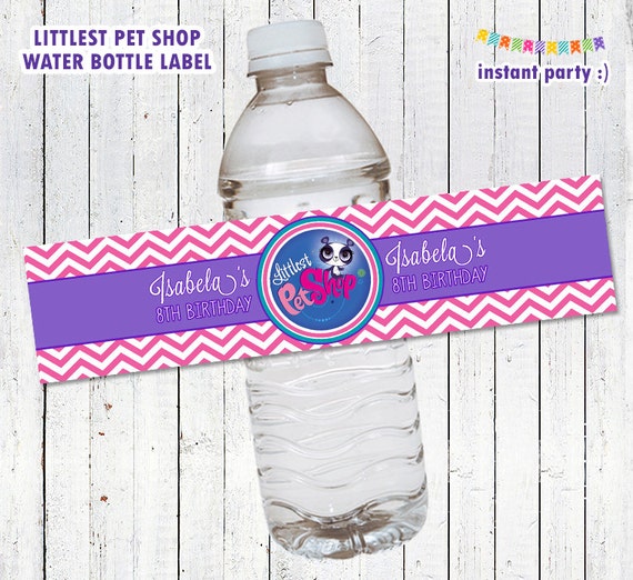 Littlest Pet Shop Water Bottle Labels by instantparty on Etsy