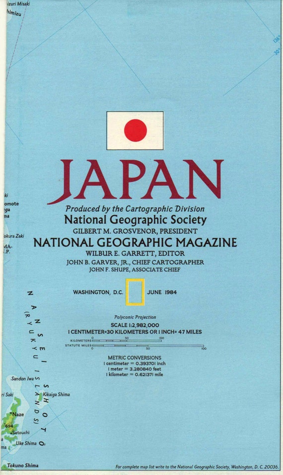 Japan National Geographic Map and History Timeline Poster
