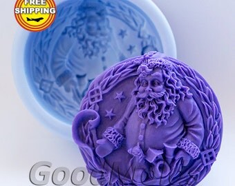 Santa 2 mold soap mold silicone molds mold for soap mold silicone mold new year mold christmas mold fairy mold winter mold free shipping