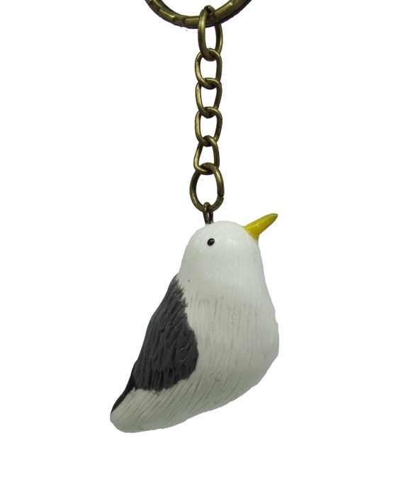 By the Shed Seagull Sea Bird Keyring White Birds by BytheShed