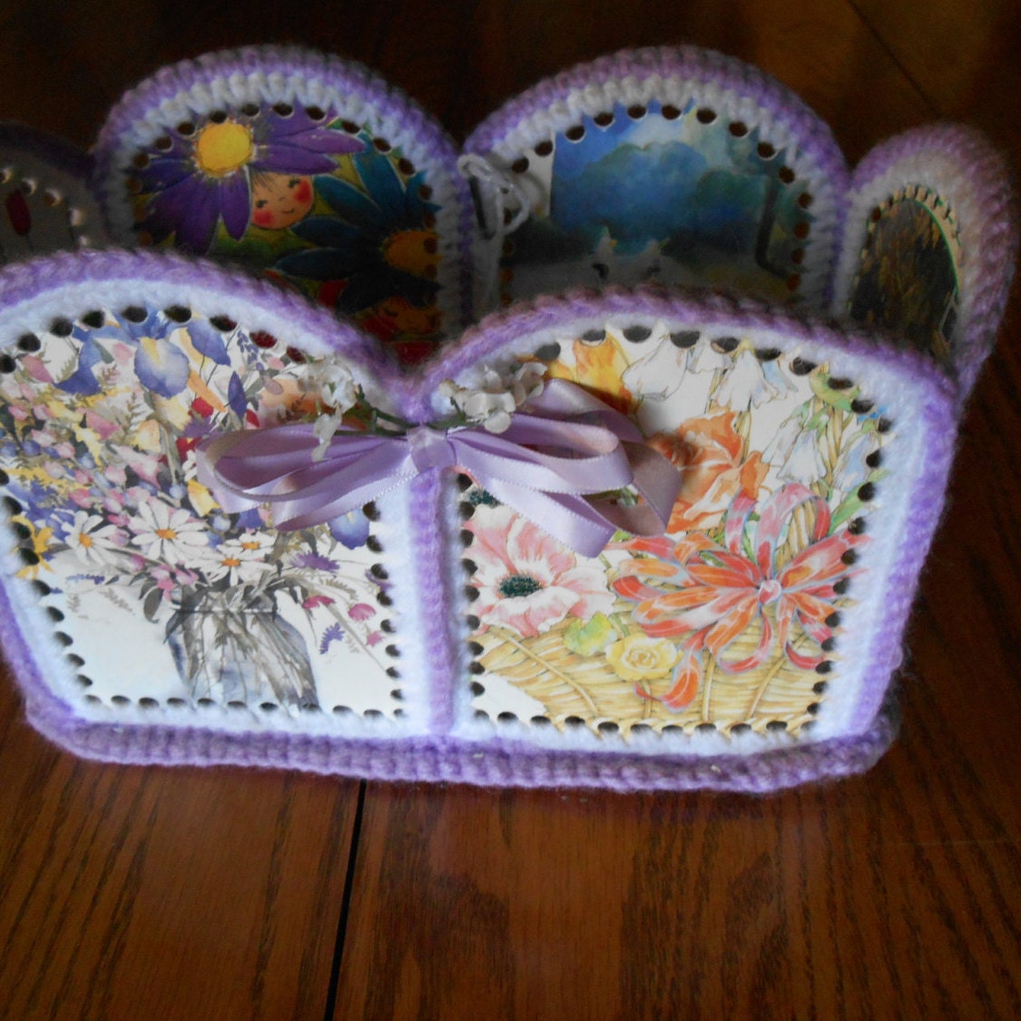 Vintage Handmade Letter Basket, Made by a Grandma in the 70’s