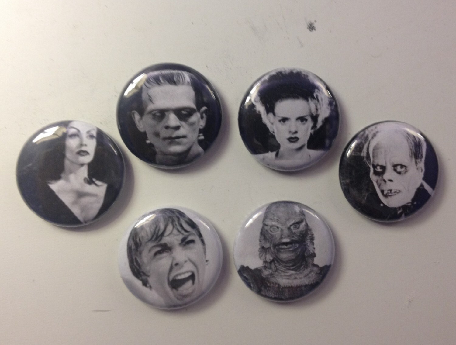 Classic Horror Movie 1 Pins: Frankenstein. Bride. by destroyexxon
