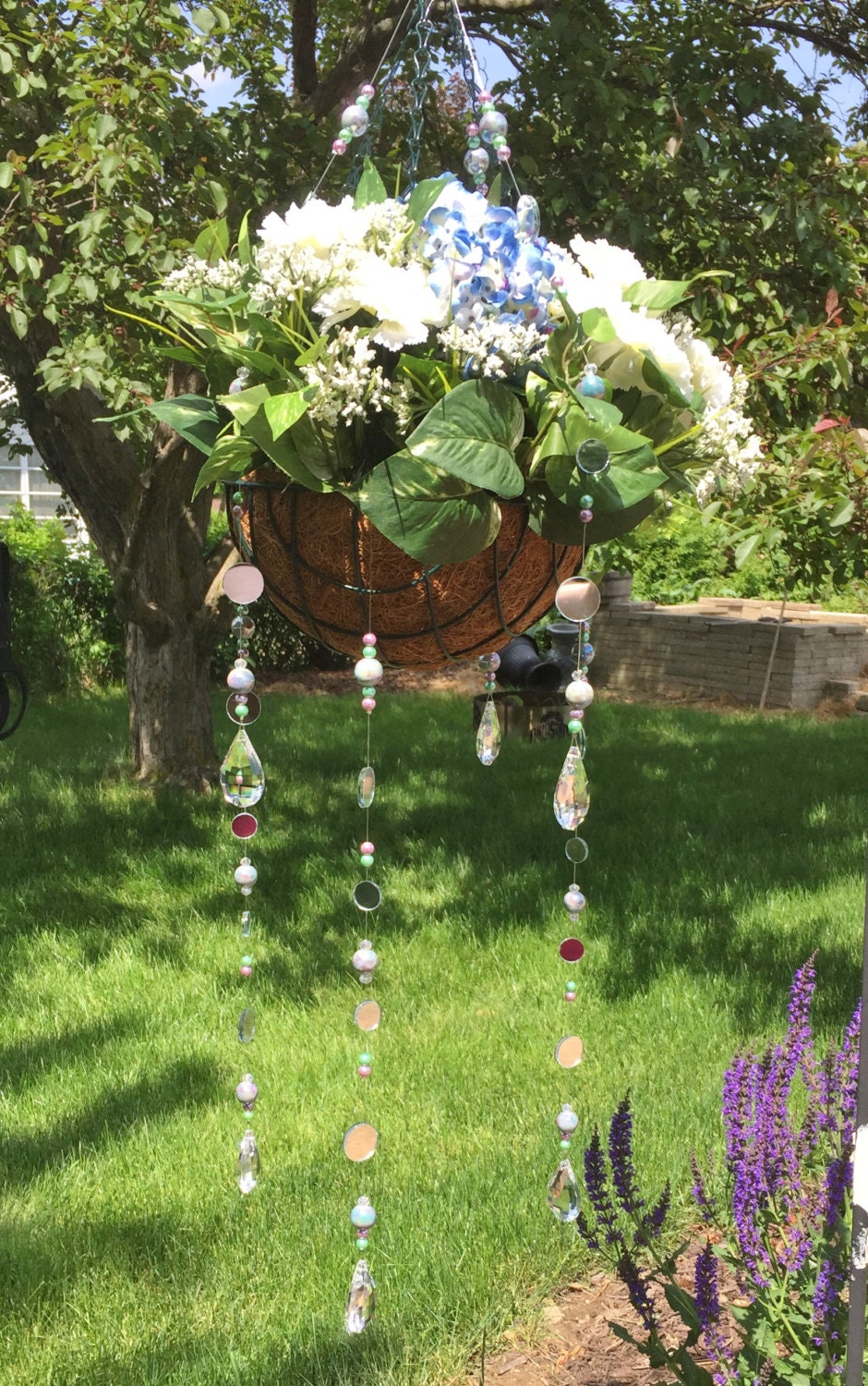 Hanging Basket Jewelry Basket Bling English Garden