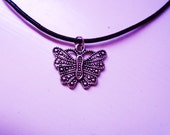 Butterfly Leather Choker