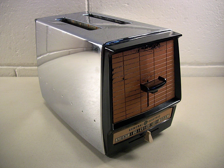 Vintage Mid Century Chrome Toaster GE 2Slice Toaster Retro