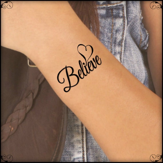 temporary tattoo believe heart fake tattoo thin durable temporary tattoo believe heart fake tattoo thin durable