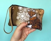 Fox Zentangle Design Wristlet