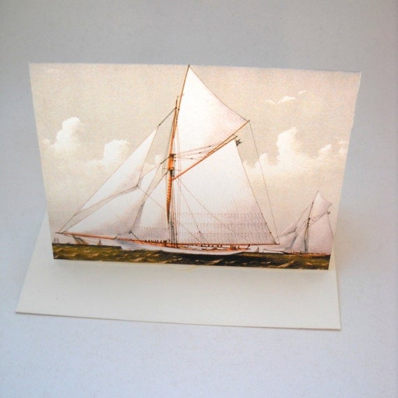 Vintage Schooner Card