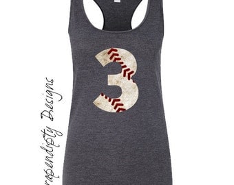 Womens Baseball Tank Top - Baseball Mom Outfit / Custom Baseball Digital File / Baseball Sister Tank / Girls Baseball Iron on Transfer IT421