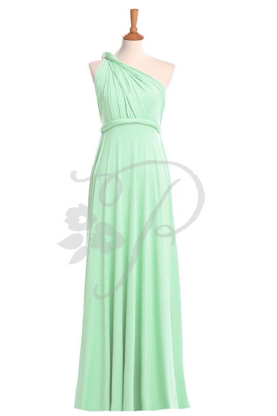 Bridesmaid Dress Infinity Dress Seafoam Green Floor Length