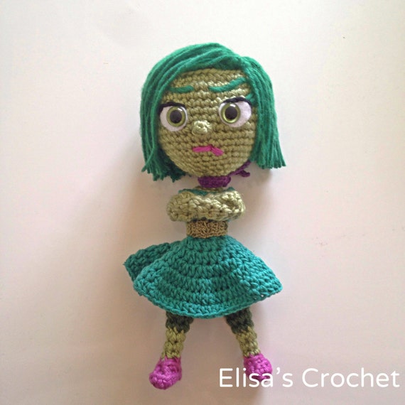 crochet disney doll patterns DISGUST   Pixar CROCHET Disney Amigurumi PATTERN movie Inside Out doll