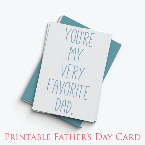 Items similar to Printable Father's Day Card with Envelope Pattern ...