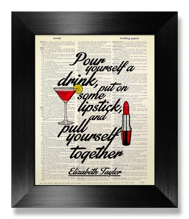 Bar Decor Typographic Print Funny Quote Poster Bar Sign