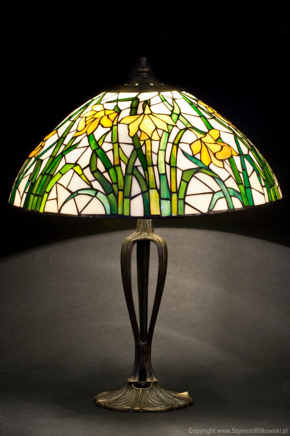 SALE ONLY ONE piece! Stained Glass Lamp, Bedside Lamp, Table Lamp, Tiffany Lamp, Table Lamp Vintage, Table Lamp Shade, Mid Century
